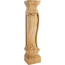 Hardware Resources FCORV-CH - 8'' W x 7'' D x 36'' H Cherry German Romanesque Fireplace Corbel