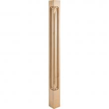 Hardware Resources CP-1OK - 2-3/4'' W x 2-3/4'' D x 35-1/2'' H Oak Acanthus Corner Post