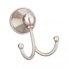 Hardware Resources BHE3-02SN-R - Newbury Satin Nickel Double Robe Hook - Retail Packaged