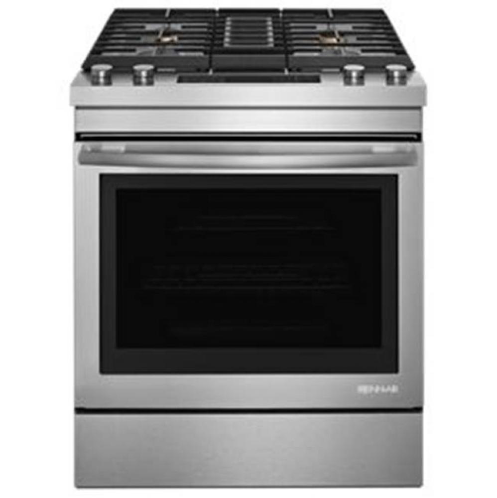 30 Slide-In Dual Fuel Downdraft Range