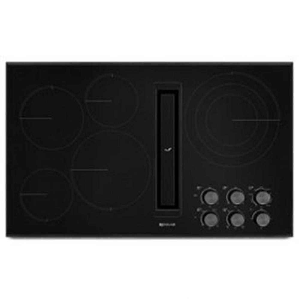 36'' Elec Downdraft Cktp, Black, Knobs