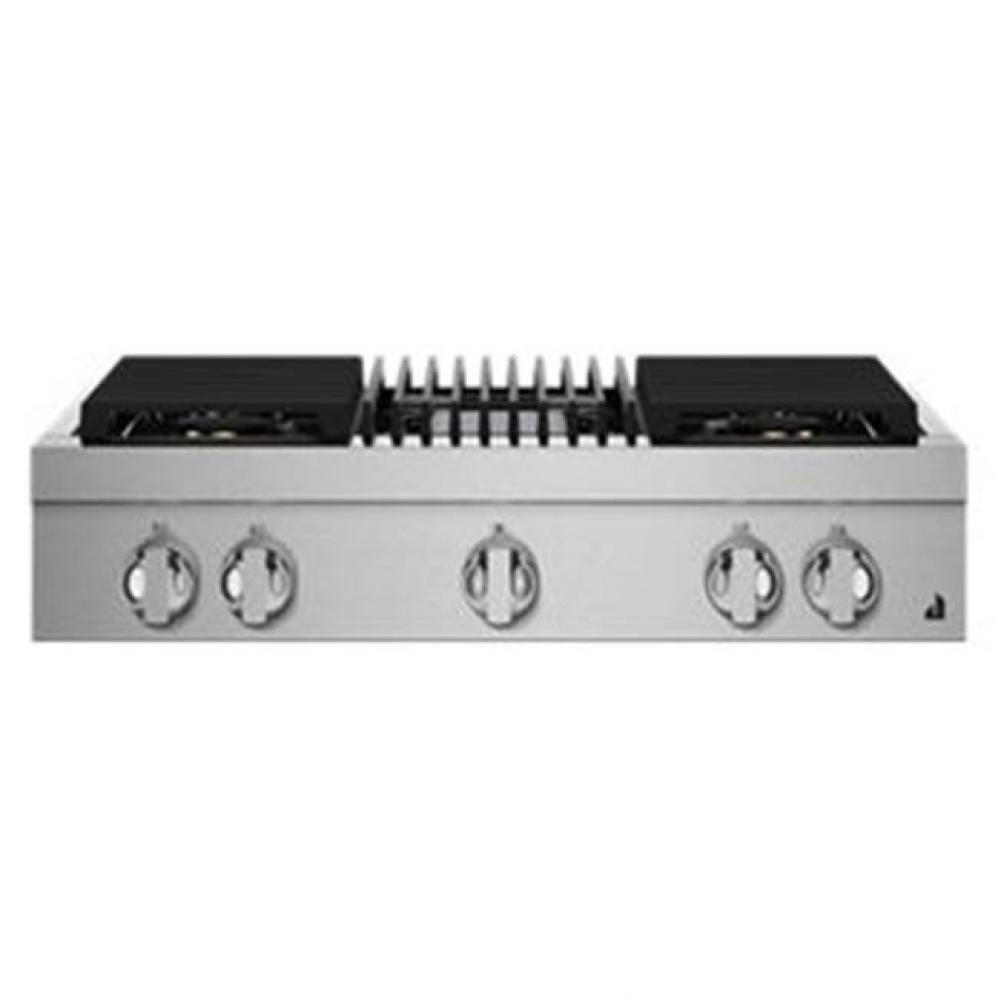 36'' Rangetop, Noir Style, Grill, 2-20K, 15K, 5K-500 Simmer