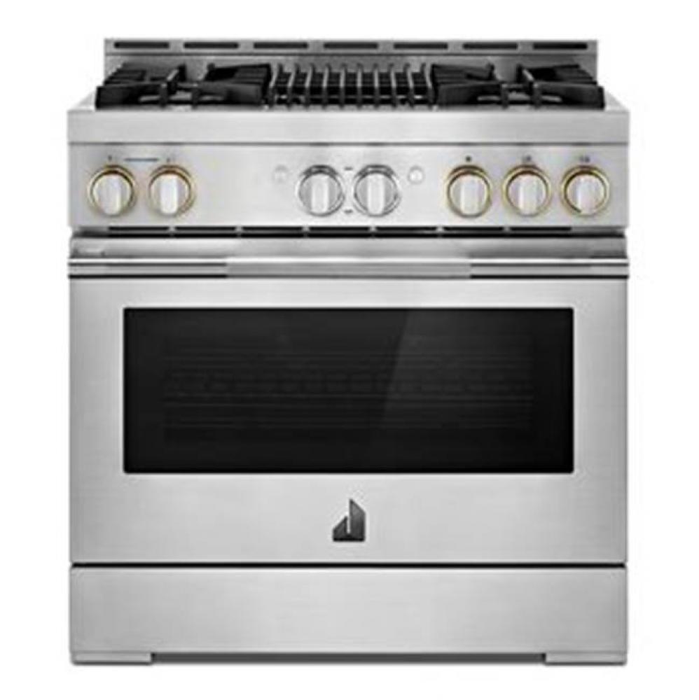 36'' Pro-Range Gas, Rise Style, Grill, 2-20K, 15K, 5K, Dual Fan Multi- Mode True Convect