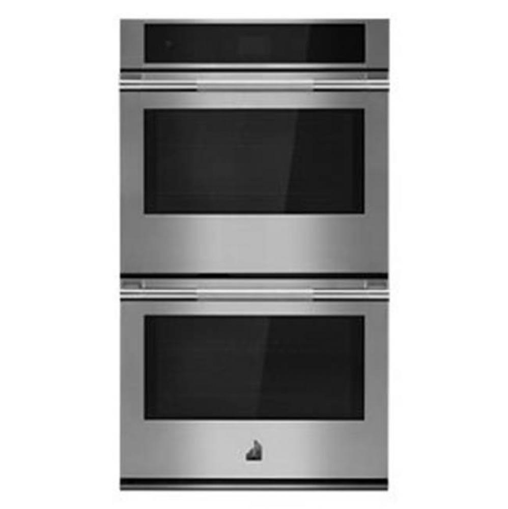 30'' Double Wall Oven, Rise Style, 4 Glide Out Flat Tine Racks, 4.3'' Touc H L