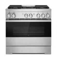 Jenn-Air JDRP636HM - 36'' Pro-Range Dual Fuel, Noir Style, Grill, 2-20K, 15K, 5K, Dual Fan Multi-Mode True Co