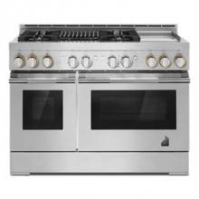 Jenn-Air JDRP748HL - 48'' Pro-Range Dual Fuel, Rise Style, Grill/Griddle, 2-20K, 15K, 5K, Dual Fan Multi-Mode