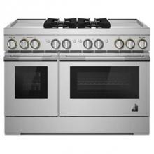 Jenn-Air JDRP848HL - 48'' Pro-Range Dual Fuel, Rise Style, Griddle/Griddle, 2-20K, 15K, 5K, Dual Fan Multi-Mo