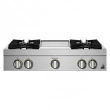 Jenn-Air JGCP536HL - 36'' Rangetop, Rise Style, Griddle, 2-20K, 15K, 5K-500 Simmer