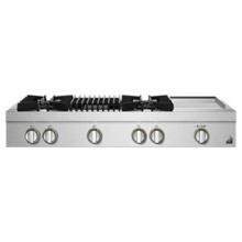 Jenn-Air JGCP748HL - 48'' Rangetop, Rise Style, Griddle/Grill, 2-20K, 15K, 5K-500 Simmer