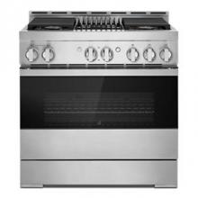 Jenn-Air JGRP636HM - 36'' Pro-Range Gas, Noir Style, Grill, 2-20K, 15K, 5K, Dual Fan Multi-Mod E True Convect