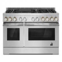 Jenn-Air JGRP648HL - 48'' Pro-Range Gas, Steam, Rise Style, Griddle, 3-20K, 2-15K, 5K, Dual Fan Multi-Mode Tr