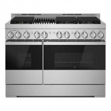 Jenn-Air JGRP648HM - 48'' Pro-Range Gas, Steam, Noir Style, Griddle, 3-20K, 2-15K, 5K, Dual Fa N Multi-Mode T