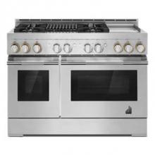 Jenn-Air JGRP748HL - 48'' Pro-Range Gas, Rise Style, Grill/Griddle, 2-20K, 15K, 5K, Dual Fan Multi-Mode True