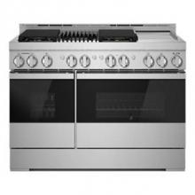 Jenn-Air JGRP748HM - 48'' Pro-Range Gas, Noir Style, Grill/Griddle, 2-20K, 15K, 5K, Dual Fan M Ulti-Mode True