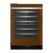 Jenn-Air JUWFL242HX - 24'' Wine Cellar, Overlay, Dual Temp Zone, 6 Extendable Racks, Auto Defrost, Left Hinge,