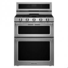 Kitchen Aid KFDD500ESS - 30 in. Self-Cleaning Convection Freestanding Dual Fuel  Double Oven Range