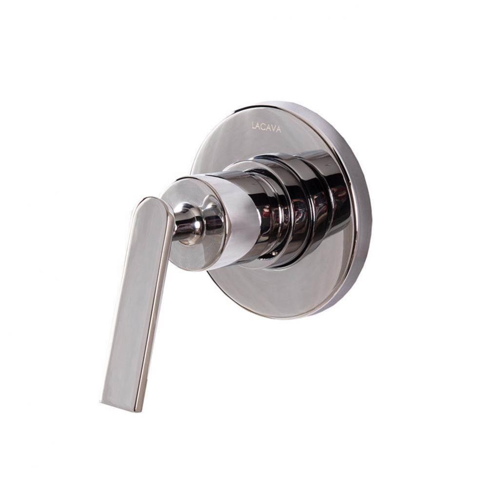 ROUGH - Built-in single-lever mixer with round escutcheon and lever handle, requires remote pressu