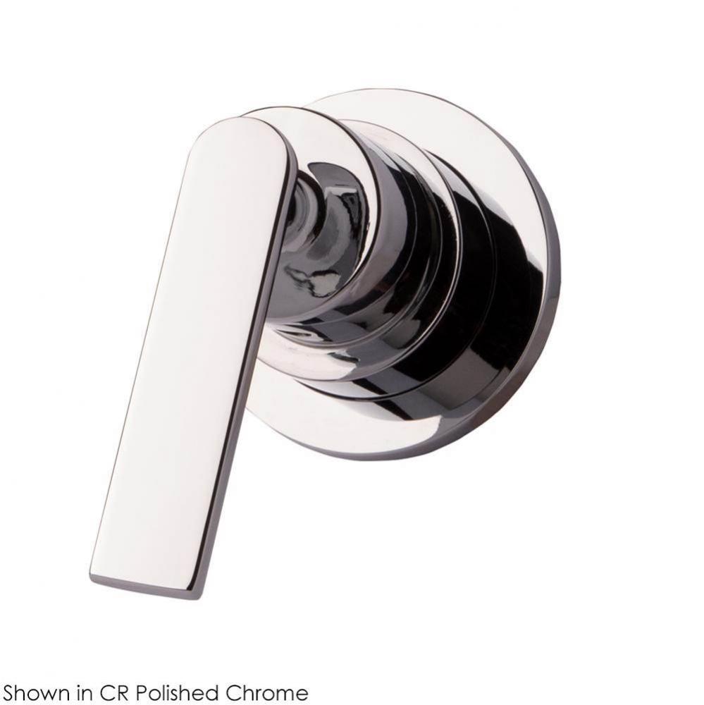 TRIM ONLY Built-in single-lever mixer with round escutcheon and lever handle, requires remote pres