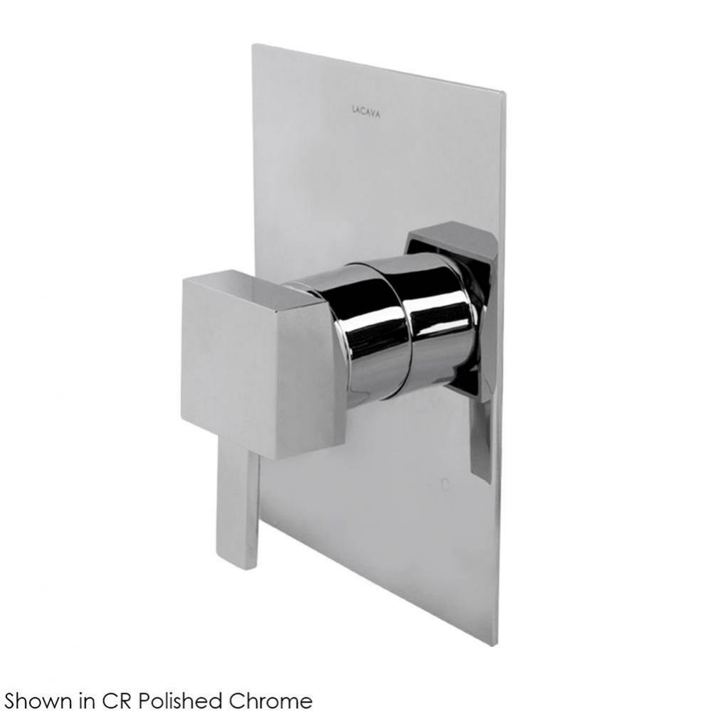 TRIM ONLY - Built-in pressure balancing mixer with a lever handle and squared backplate. Water flo