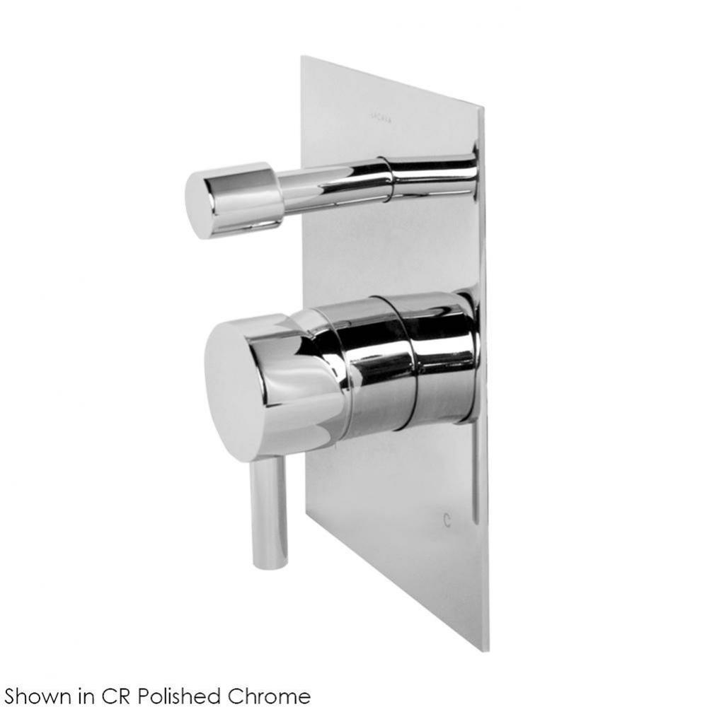 TRIM ONLY - Built-in pressure balancing mixer with 2-way diverter, lever handle and squared backpl