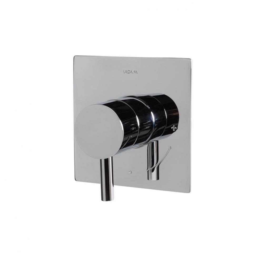 Cigno trim - Built-in progressive pressure balancing mixer with a lever handle and squared backpla