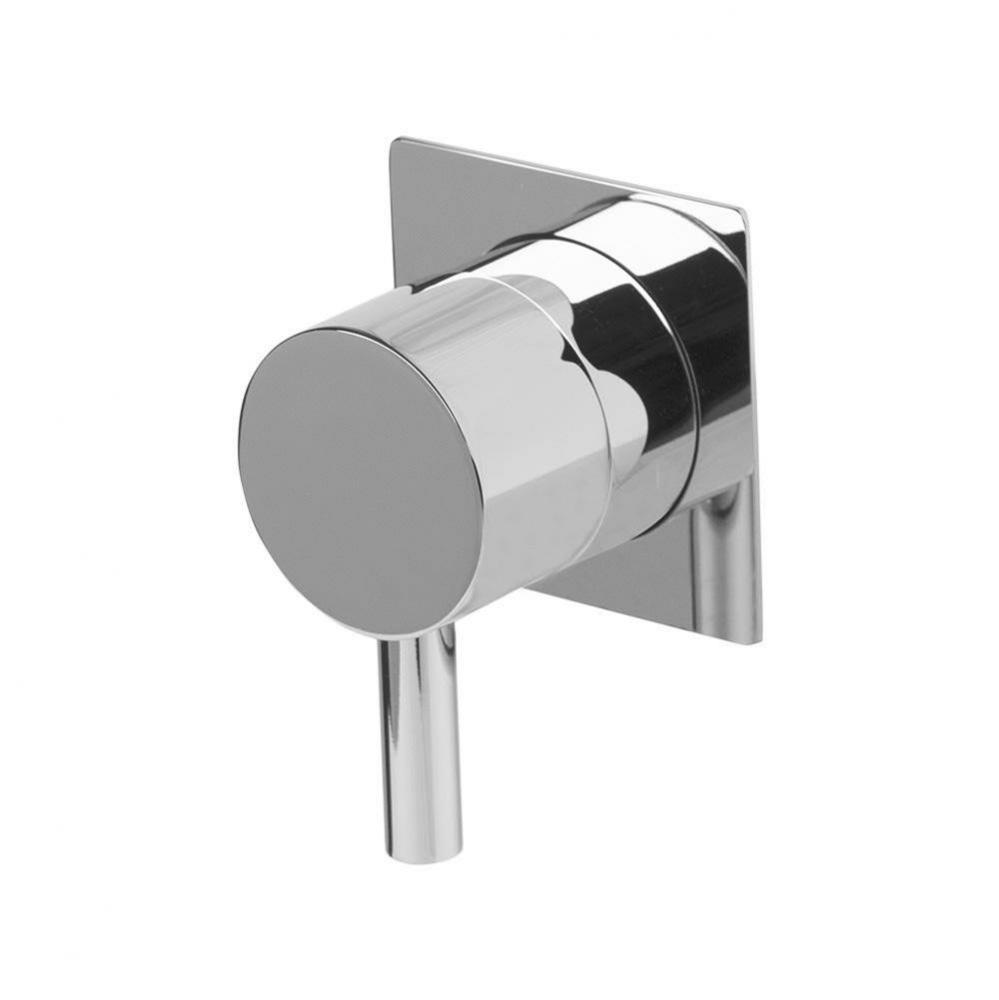 TRIM ONLY - Stop valve GPM 12 (43.5 PSI) with square back plate and round lever handle 1/2'&a