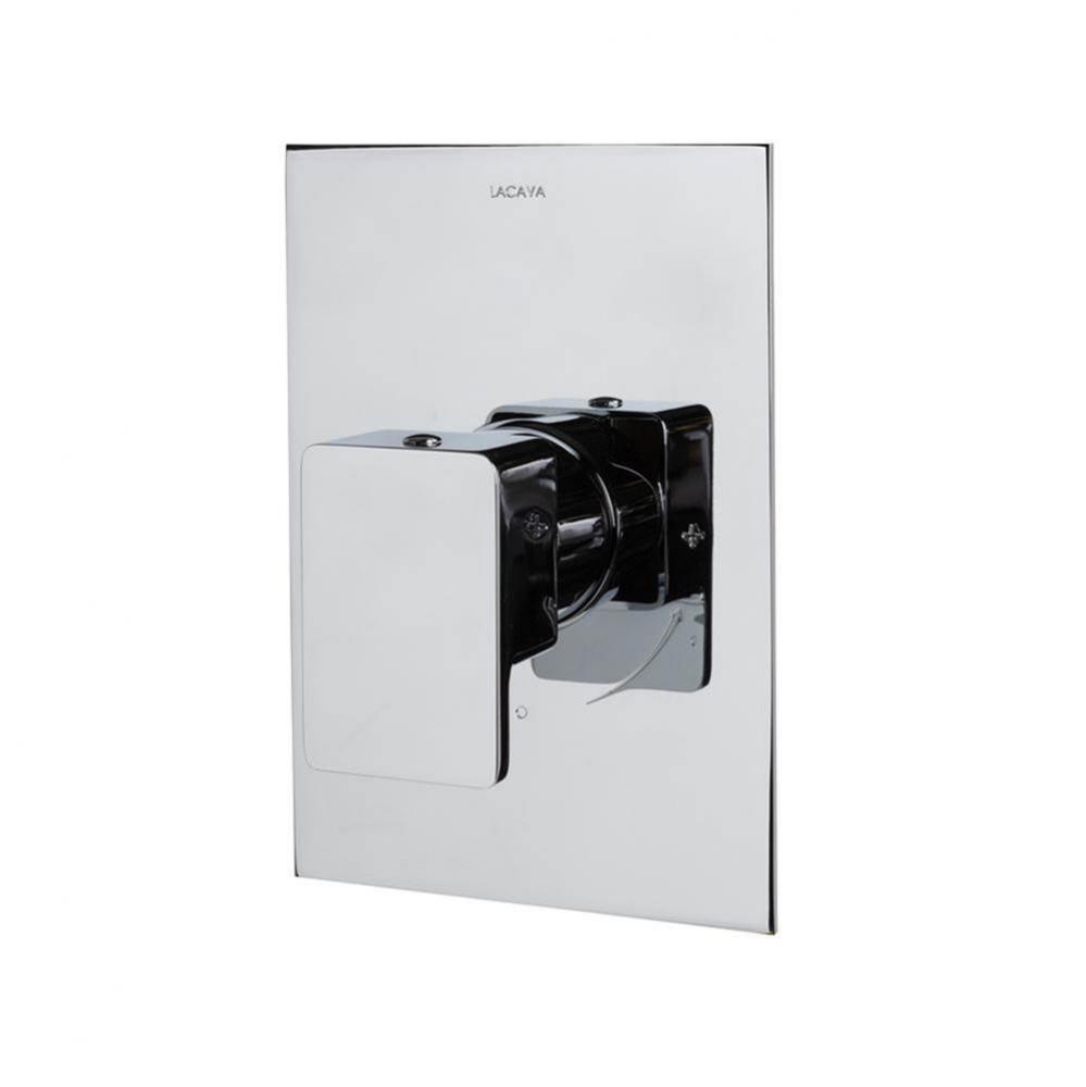 Eleganza trim - Built-in progressive pressure balancing mixer with a lever handle and squared back