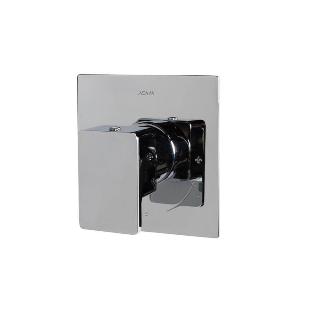 Eleganza trim - Built-in progressive pressure balancing mixer with a lever handle and squared back