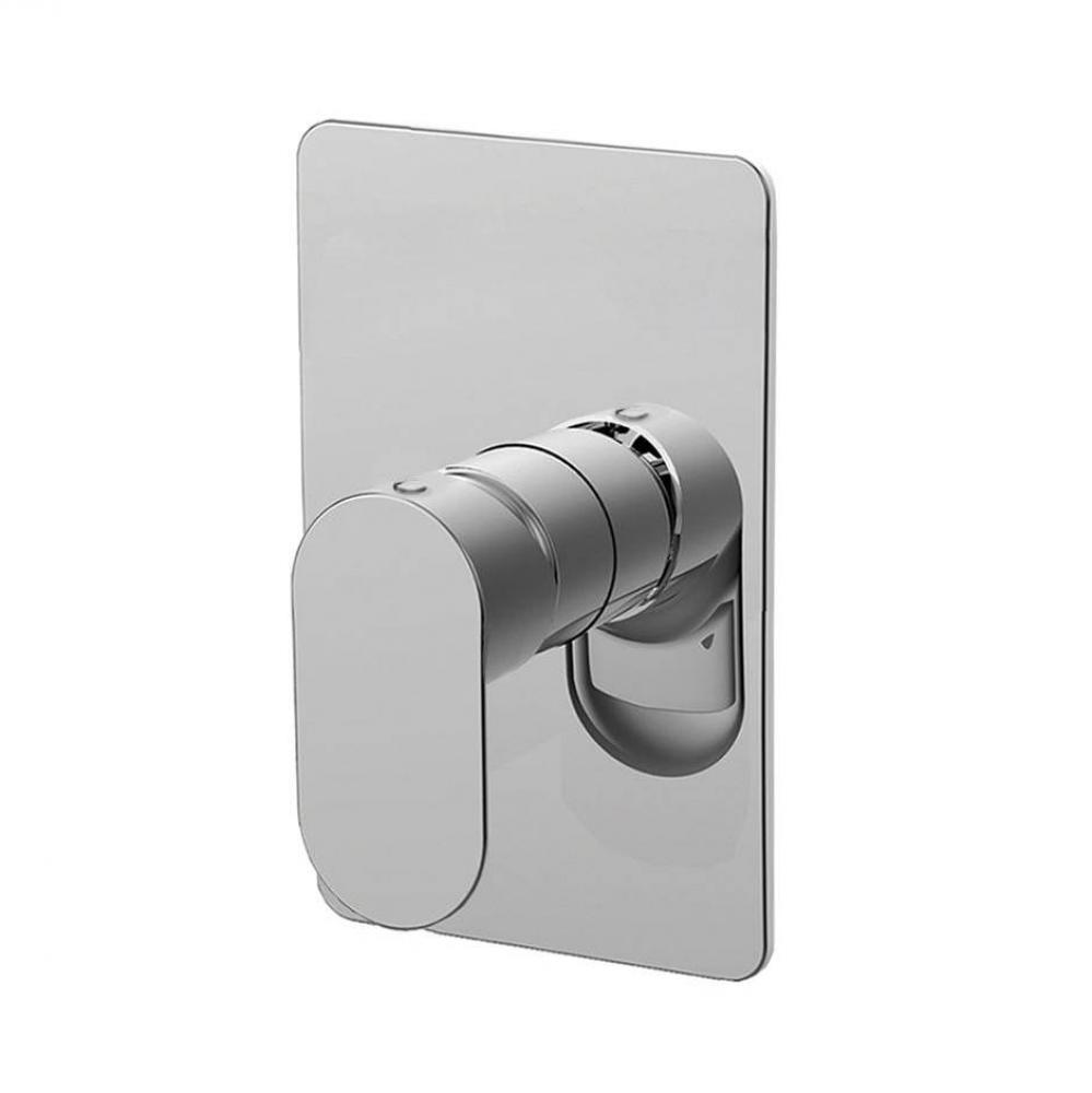 TRIM ONLY - Built-in pressure balancing mixer with a lever handle and squared backplate. Water flo