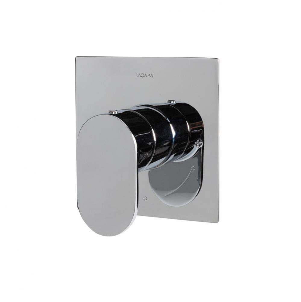 Flou trim - Built-in progressive pressure balancing mixer with a lever handle and squared backplat