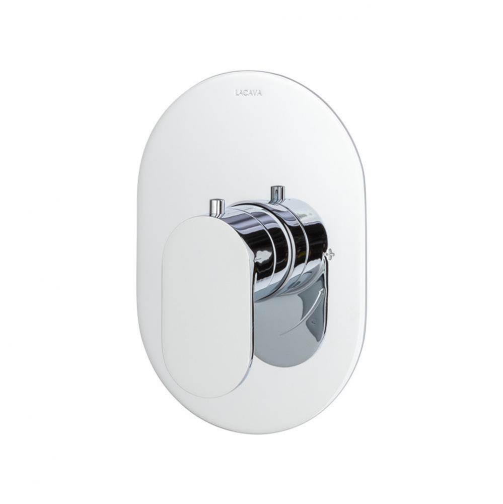 TRIM ONLY - Thermostatic Valve GPM 10 (60PSI) with oblong back plate and oval lever handle