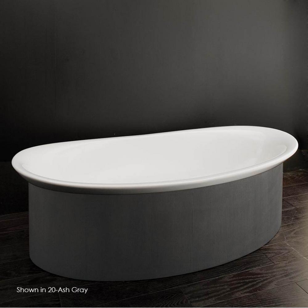 Free-standing wooden skirt for bathtub 6059