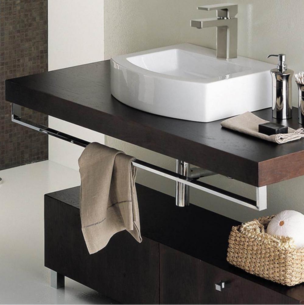 Countertop-mounted metal towel bar, 35''W, 4 7/8''H