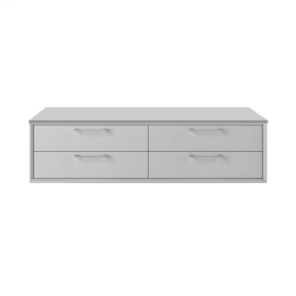 Cabinet of wall-mount under-counter cabinet  featuring two drawers and solid surface countertop (p