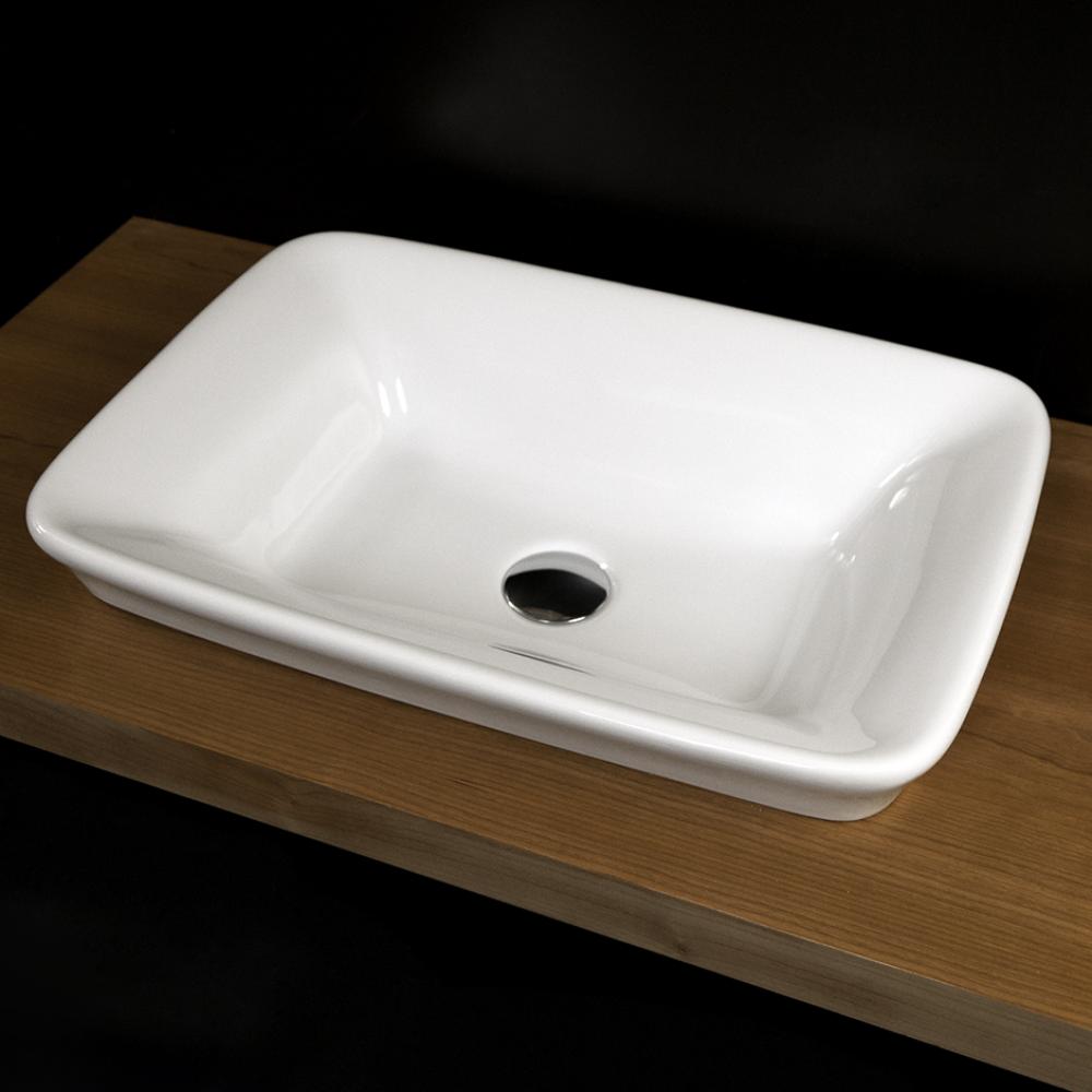 Self-rimming porcelain Bathroom Sink, no overflow.Glazed exterior.W: 23 5/8''D: 16 1/8&a