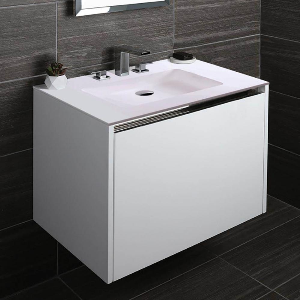 Vanity top solid surface Bathroom Sink with overflow.