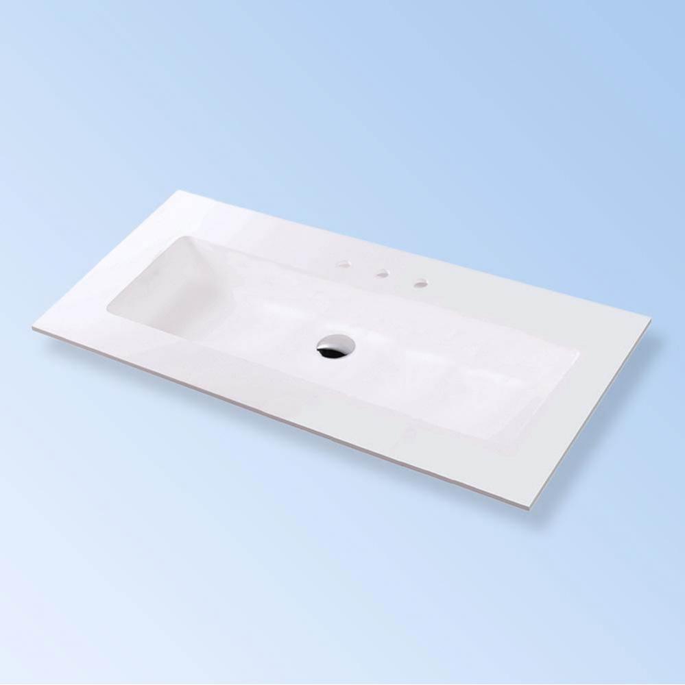 Vanity top solid surface Bathroom Sink with overflow.