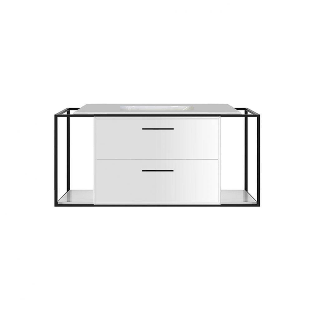 Metal frame  for wall-mount under-counter vanity LIN-UN-48. Sold together with the cabinet and cou