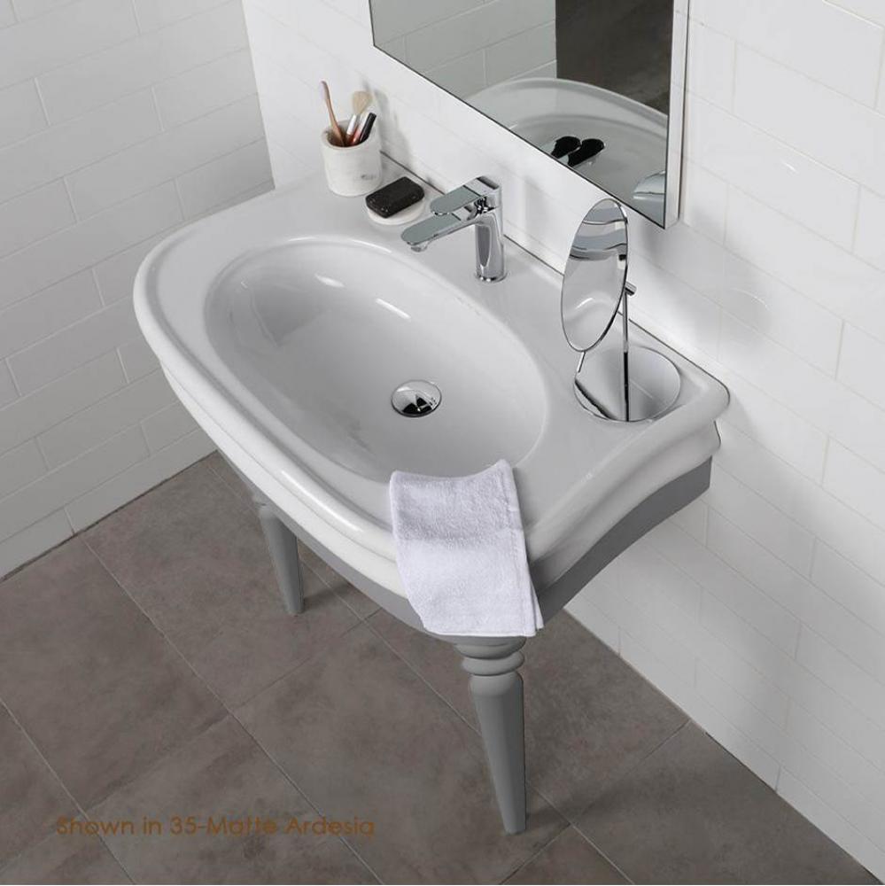 Floor-standing console with turn legs stand for Bathroom Sink H252. To be attached to the back wal