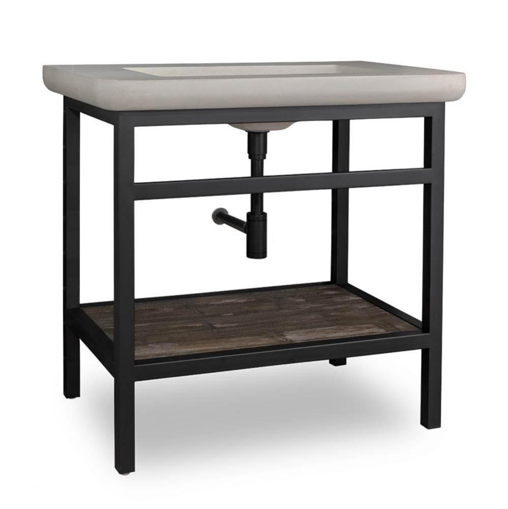 Floor-standing metal console stand made of stainless steel. It must be attached to wall. Sink CT37