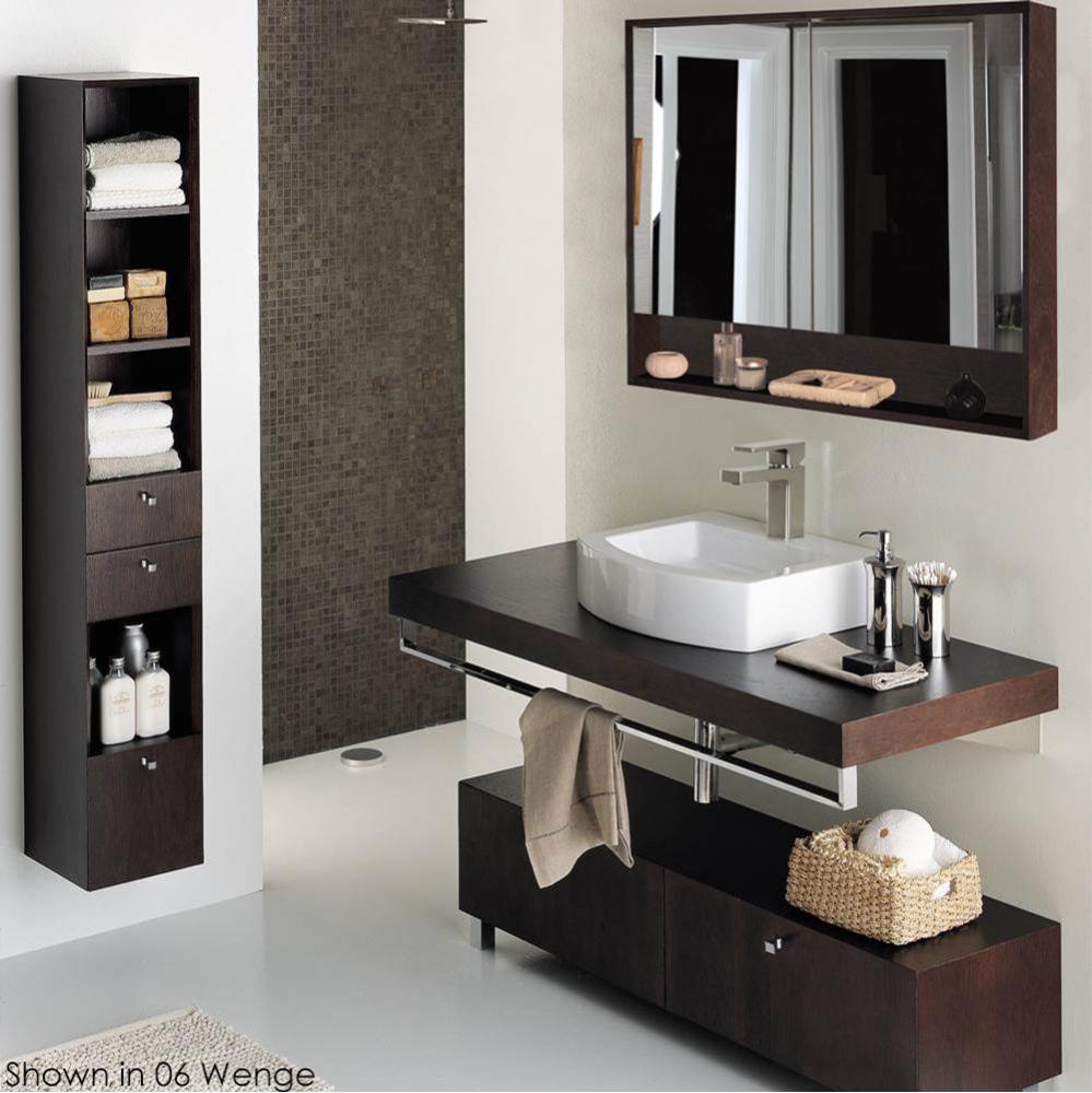 Countertop-mounted metal double towel bar, 47''W, 4 7/8''H