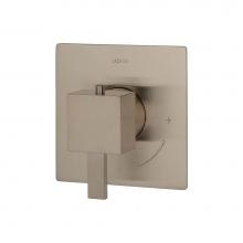 Lacava 14TH0.L.S1-A-CR - TRIM ONLY - Built-in thermostatic valve with single handle and rectangular backplate. Water flow r