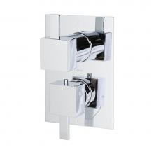 Lacava 14TH3S.L.S-A-CR - TRIM ONLY - Thermostatic Valve w/ 3 way sahred diverter + OFF,  GPM 8 (60PSI) with rectangular bac