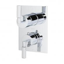 Lacava 14TH2S.S.S-A-CR - TRIM ONLY - Thermostatic Valve w/ 2-way shared diverter + OFF,  GPM 8.5 (60PSI) with rectangular b