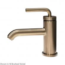 Lacava 1586.3-CR - Deck-mount single-hole faucet with a pop-up and curved lever handle. Water flow rate: 1.2 gpm pres