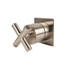 Lacava 15ST.X.S-A-CR - TRIM ONLY - Stop valve GPM 12 (43.5 PSI) with square back plate and cross handle, available in 1/2