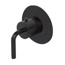 Lacava 15TH0.C.R1-A-CR - TRIM ONLY - Regular Thermostat, flow rate 10 GPM, curved lever handle on round knob, round backpla