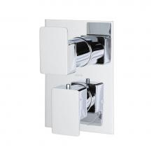 Lacava 18TH3S.L.S-A-CR - TRIM ONLY - Thermostatic Valve w/ 3 way shared diverter + OFF,  GPM 8 (60PSI) with rectangular bac