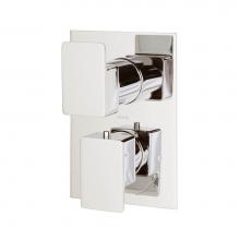 Lacava 18TH3S.L.S-A-PN - TRIM ONLY - Thermostatic Valve w/ 3 way shared diverter + OFF,  GPM 8 (60PSI) with rectangular bac