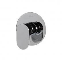 Lacava 41PBP.L.R1-A-CR - Flou trim - Built-in progressive pressure balancing mixer with a lever handle and round backplate.